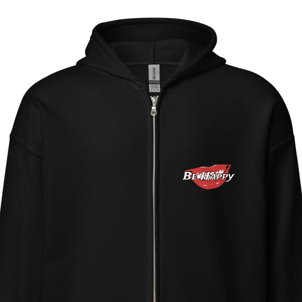 Be Happy Zip Up Hoodie